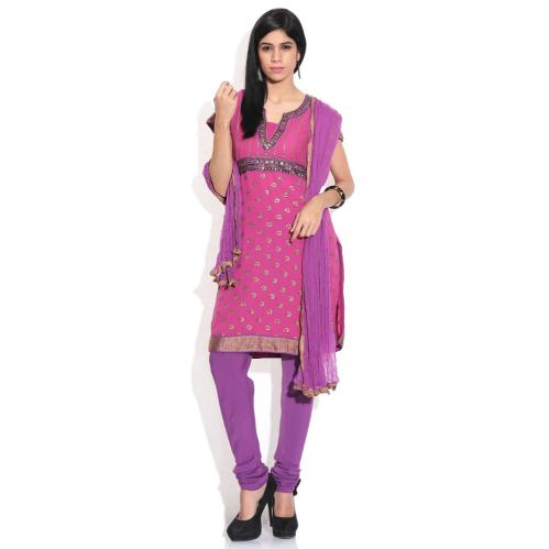 Biba Fuchsia Cutdana Work Stitched Straight Fit Salwar Suit Biba Fuchsia Cutdana Work Stitched Straight Fit Salwar Suit