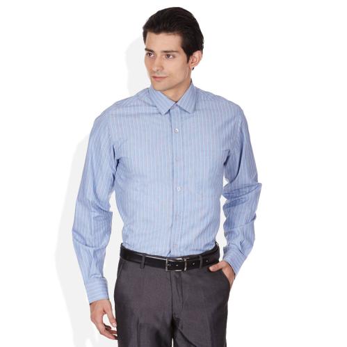 John Players Blue Slim Fit Shirt John Players Blue Slim Fit Shirt