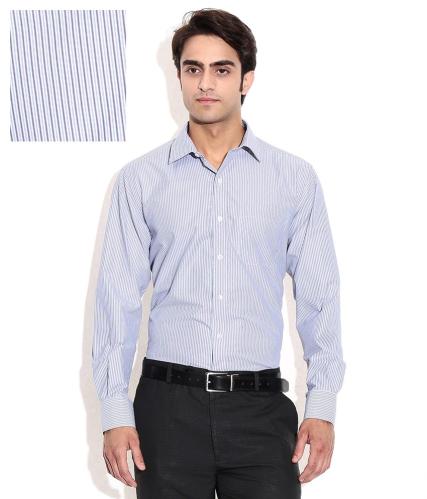 John Players Blue Regular Fit Shirt John Players Blue Regular Fit Shirt