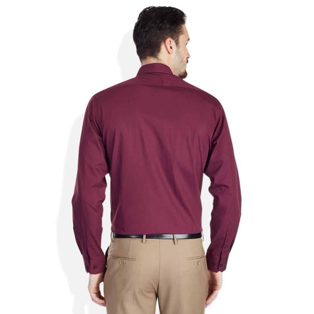 John Players Maroon Solids Shirt