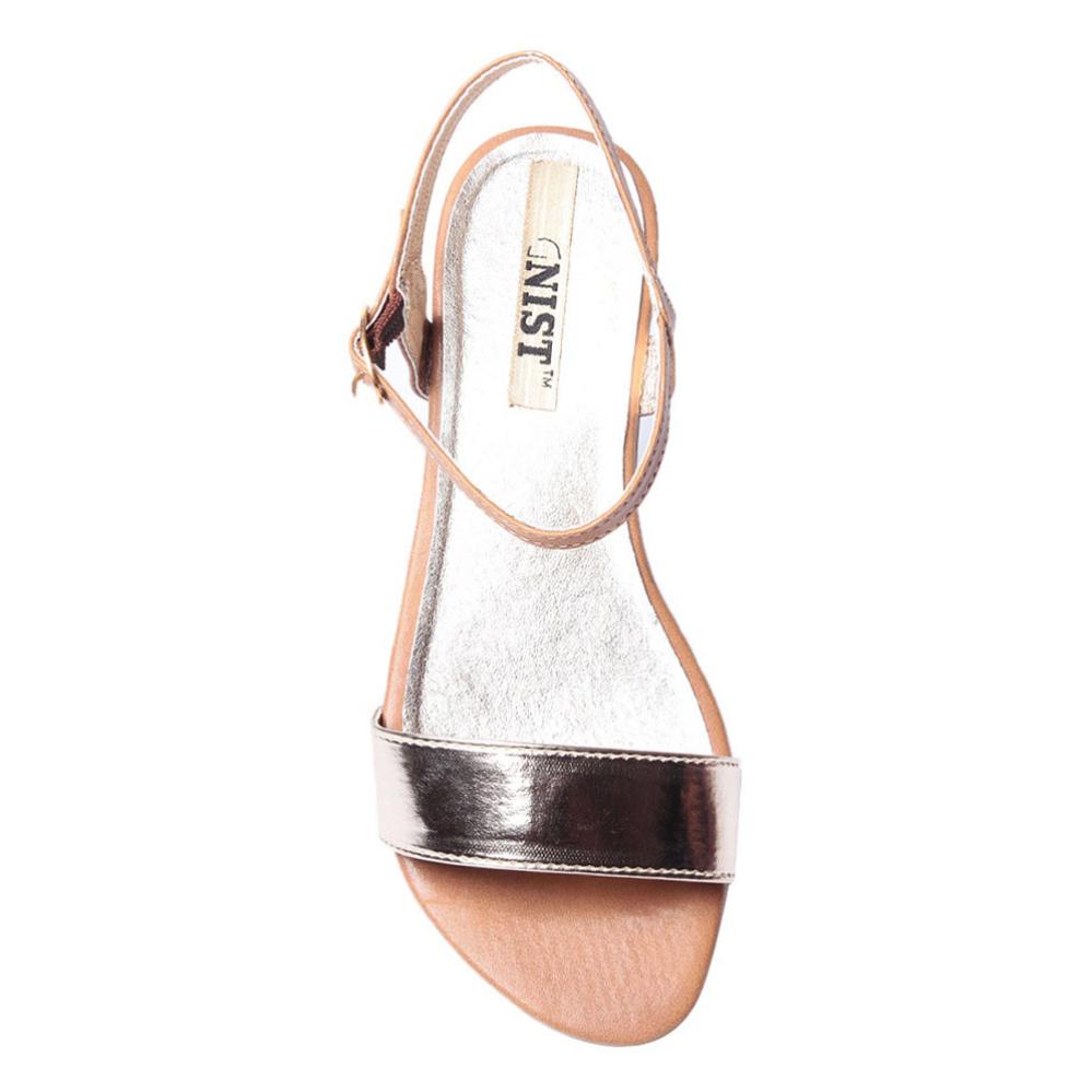 Gnist Beige Faux Leather Sandals