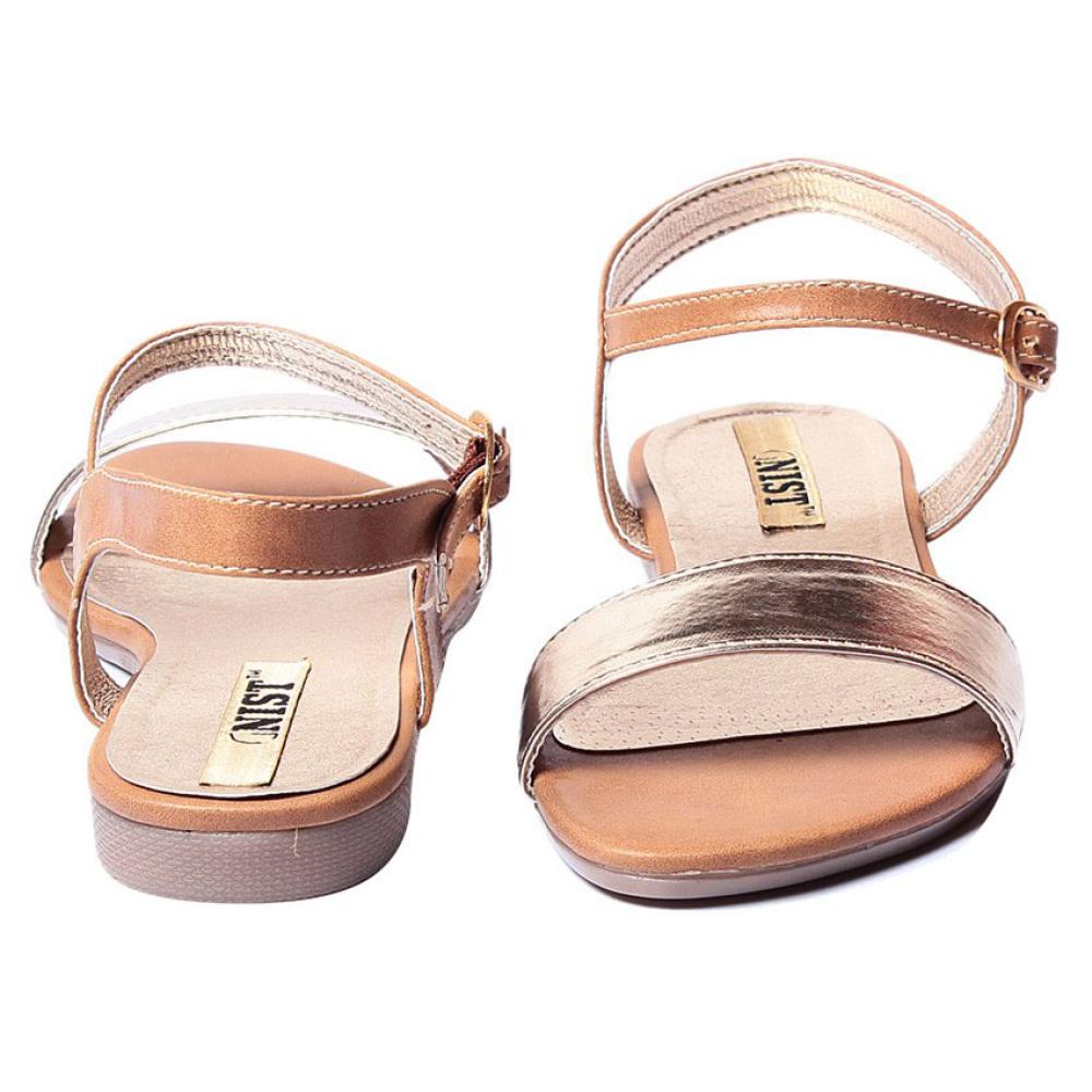 Gnist Beige Faux Leather Sandals
