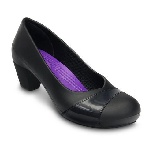 Crocs Color Black Standard Fit Heeled Slip-on Pump Crocs Color Black Standard Fit Heeled Slip-on Pump