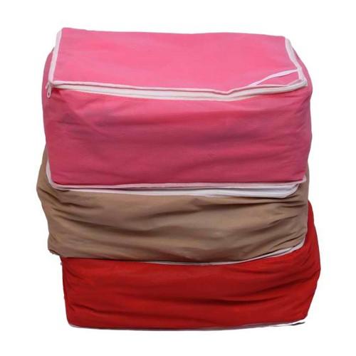 Kuber Industries Multicolor Saree Cover - Set Of 3 Kuber Industries Multicolor Saree Cover - Set Of 3