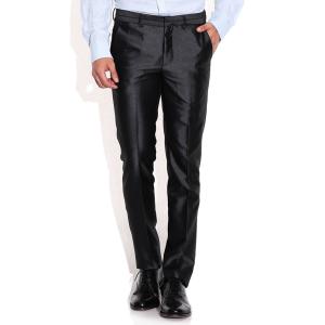 Buy Excalibur Men Grey And Black Mid Rise Check Formal Trousers  NNNOWcom