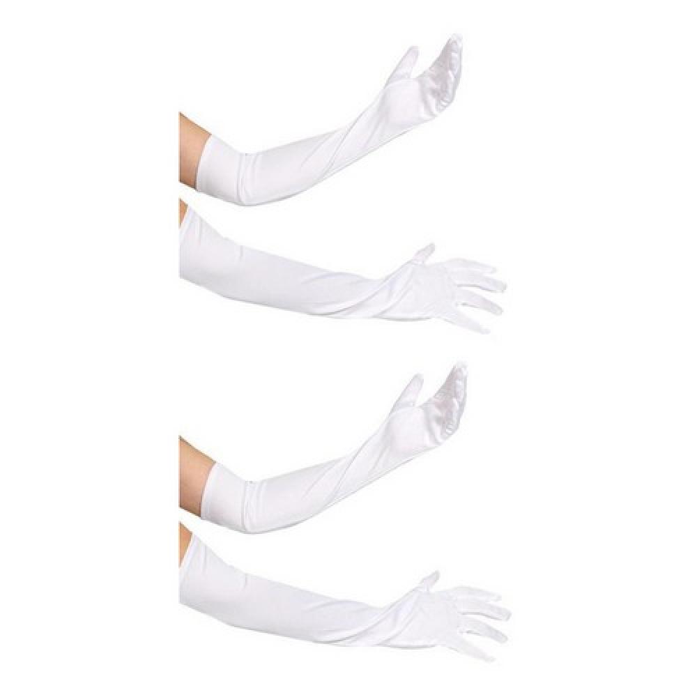 Oshop Trades Full Hand White Gloves for Women - Set of 2